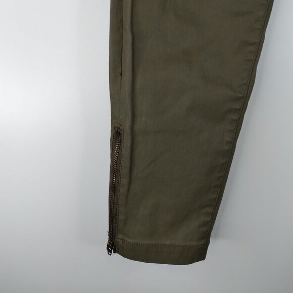 Joie Park Skinny Waxed Green Cargo Pants Size 23 - Picture 5 of 16